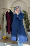 Gabardin Trençkot Lacivert
