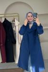 Gabardin Trençkot Lacivert
