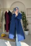 Gabardin Trençkot Lacivert