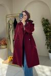 Gabardin Trençkot Bordo