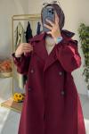 Gabardin Trençkot Bordo