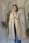 Gabardin Trençkot Camel