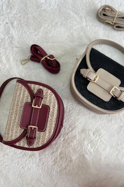 Hasır Çanta  Siyah