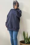 İçi Şardonlu Üç İplik Sweatshirt Antrasit