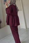 Kadın Tunik-Pantolon Takım Bordo