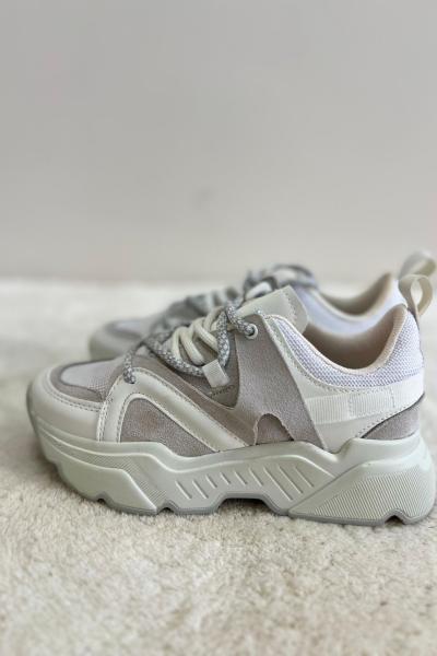 Kalın Tabanlı Chunky Spor Ayakkabılar Beyaz