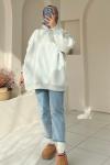 Kapişonlu Sweatshirt Gri