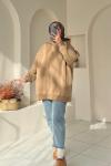 Kapişonlu Sweatshirt Bej