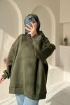 Kapişonlu Sweatshirt Yeşil