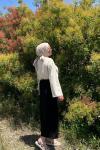 Keten Bağlamalı Etek Siyah
