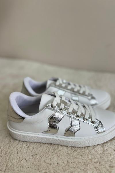 Metalik Detaylı Spor Ayakkabılar Gri