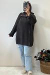 Oversize Triko Tunik Kahverengi