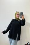 Oversize Triko Tunik Siyah