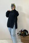 Oversize Triko Tunik Siyah