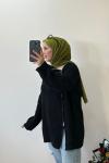 Oversize Triko Tunik Siyah
