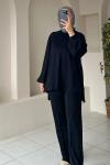 Oysho Kumaş İkili Takım (Sweatshirt - Pantolon) Siyah