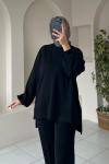 Oysho Kumaş İkili Takım (Sweatshirt - Pantolon) Siyah