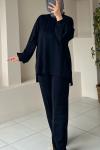 Oysho Kumaş İkili Takım (Sweatshirt - Pantolon) Siyah