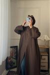 Keten Abaya Kahverengi