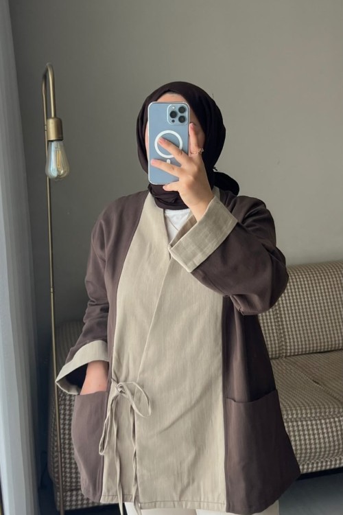 Kadın Kimono Kahverengi