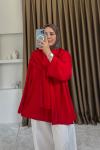 Oysho Şal Detaylı Tunik Kırmızı