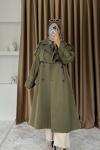 Astarlı Trençkot Yeşil