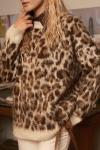 Leopar Desenli Kazak Camel