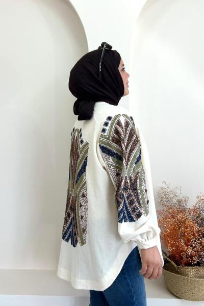 ✨ Pul Payet İşlemeli Kimono ✨ Krem