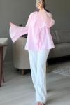Fırfırlı Şıklık: Zarafeti Günlük Tarzla Buluşturan Tunik ✨ Pembe