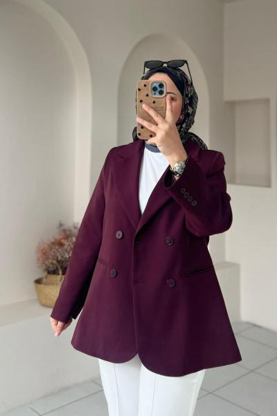 KRUVAZE BURGANYA CEKET Bordo