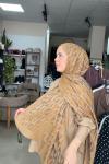 Vannel Scarf Naia Jakar Serisi Camel