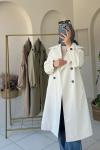 Gabardin Trençkot Taş Rengi