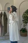 Gabardin Trençkot Taş Rengi